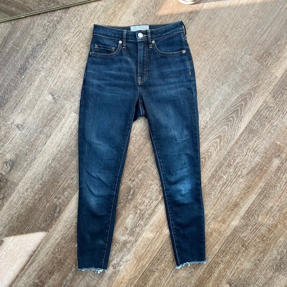 Everlane curvy high-rise skinny crop jeans raw hem